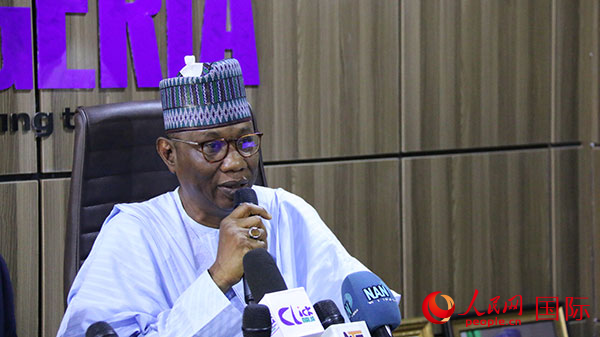 尼日利亚联邦广播电台台长布拉玛致辞。人民网记者 姜宣摄