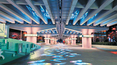 北京市燕莎桥下水映桥绿伴路