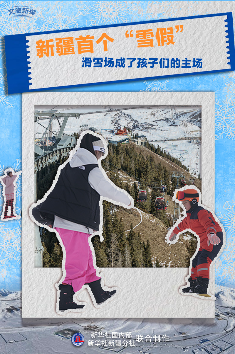 新疆首个雪假滑雪场成孩子们乐园