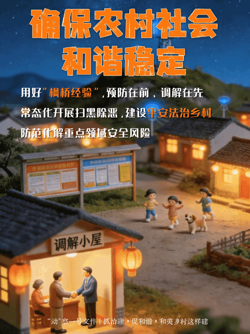 &ldquo;动&rdquo;察一号文件｜抓治理，促和谐，和美乡村这样建