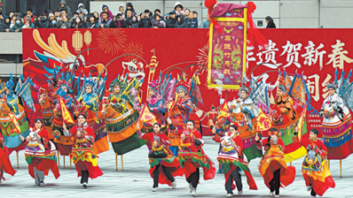 多地民俗展演团队鼓乐齐鸣迎元宵