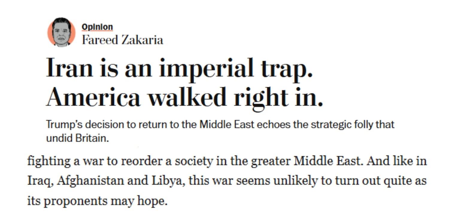 全球媒体聚焦 | 美媒：&ldquo;伊朗是帝国的陷阱，美国直接走了进去&rdquo;_fororder_1