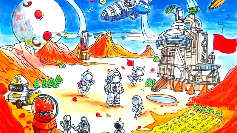 第五届“天宫画展”在中国空间站开展