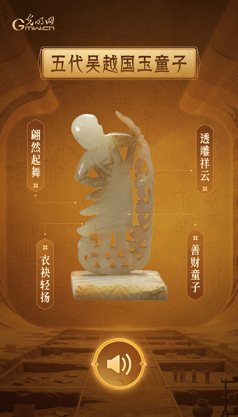 “文物会说话”有声海报|稀世金玉齐聚,见证多元一体文明华章 云端起舞的善财童子