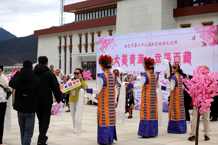 2026年4月11日，&ldquo;大美青海&middot;幸福西藏&rdquo;旅游专列抵达林芝。人民日报记者 徐驭尧摄