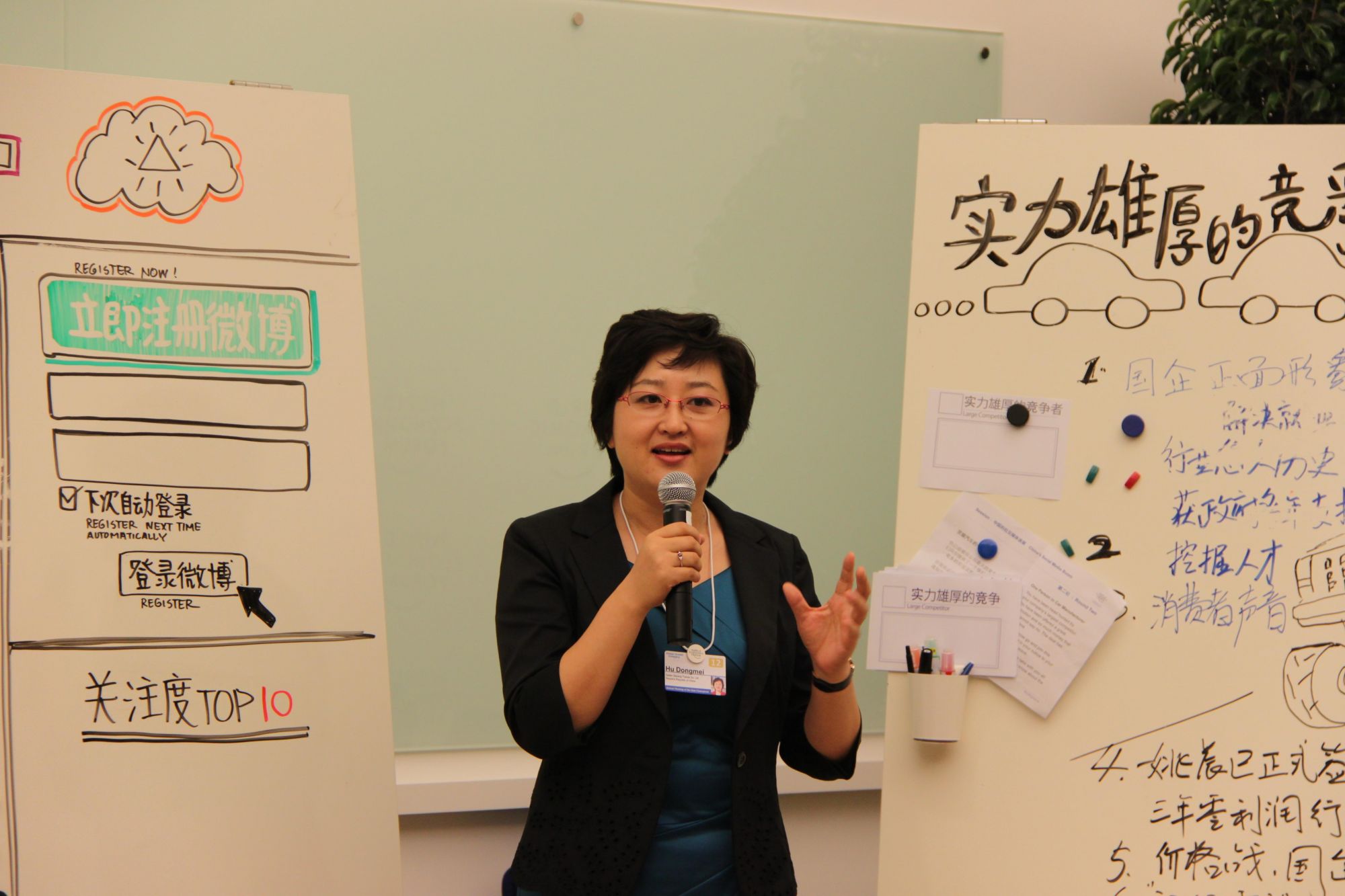 大杨集团总经理胡冬梅在2012年达沃斯论坛做分享交流 大杨集团供图