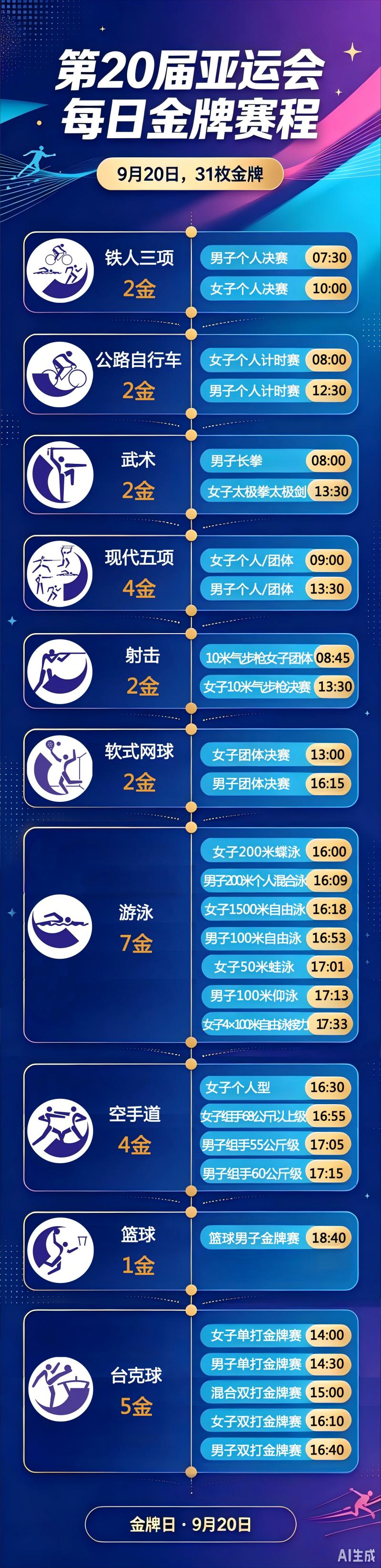 第二十届亚洲运动会在名古屋开幕 首个比赛日将诞生31枚金牌 第二十届亚洲运动会在名古屋开幕 首个比赛日将诞生31枚金牌